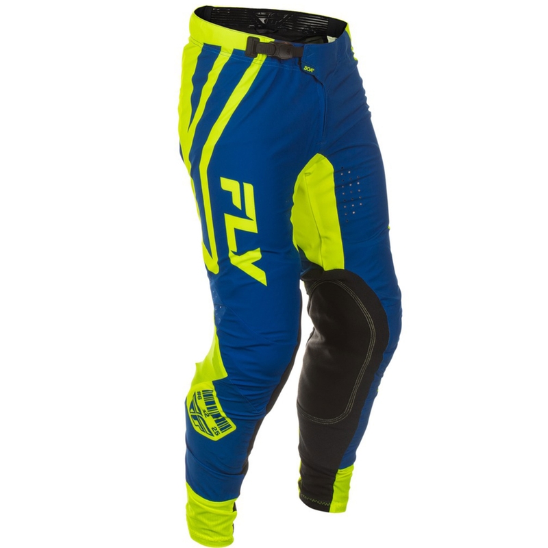 Pantaloni motocross FLY Racing Lite Lancer albastru-galben fluo