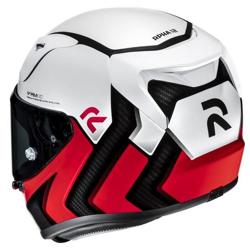 Casca moto integrala HJC RPHA 12 Kos MC1 alb-rosu-negru