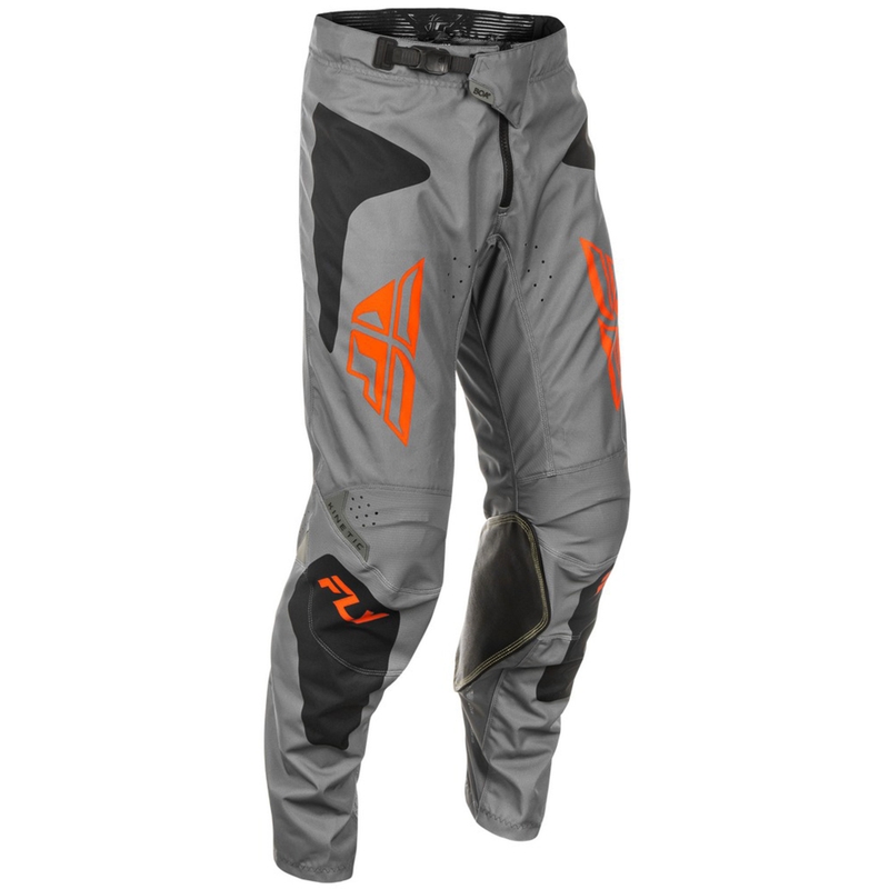 Pantaloni motocross FLY Racing Kinetic Sym gri-portocaliu-negru
