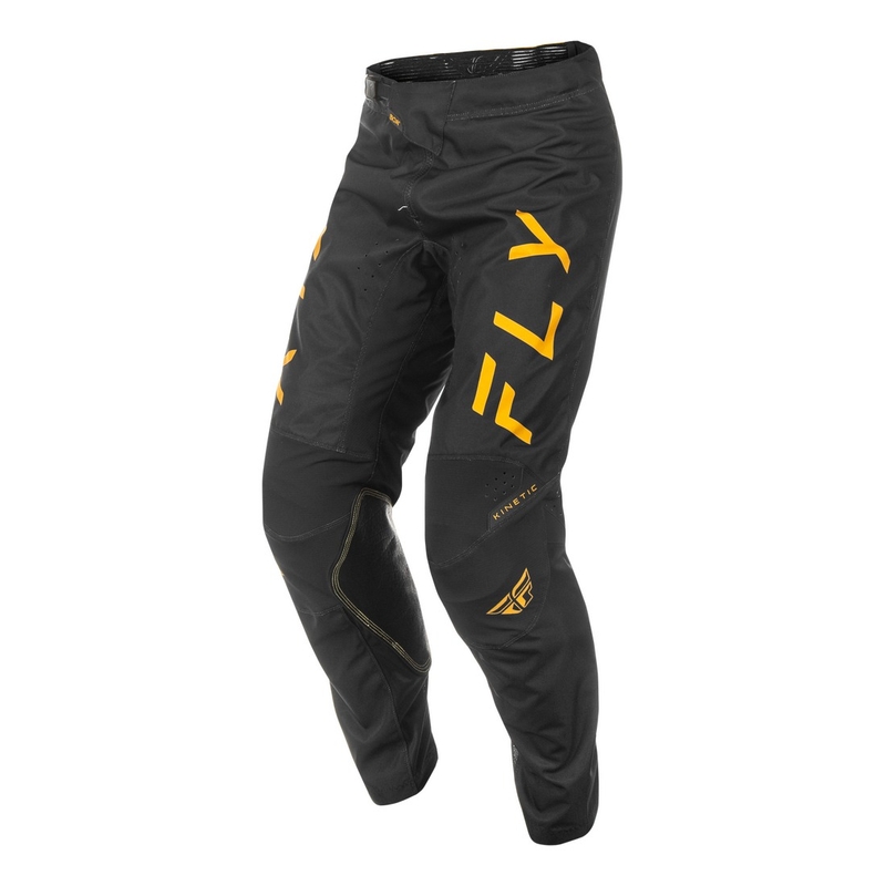 Pantaloni motocross FLY Racing Kinetic Center negru-auriu