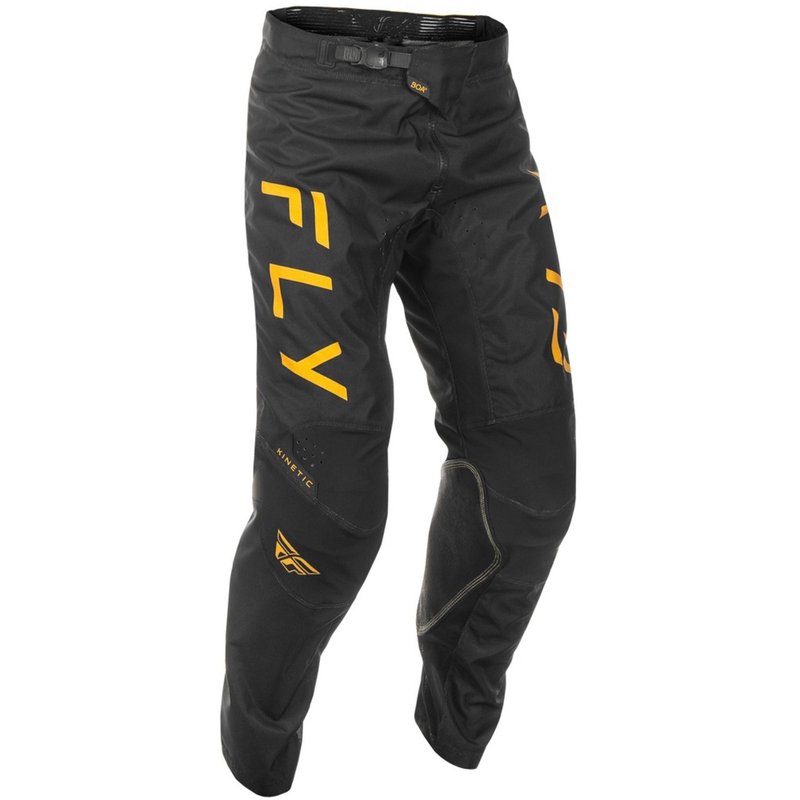 Pantaloni motocross FLY Racing Kinetic Center negru-auriu