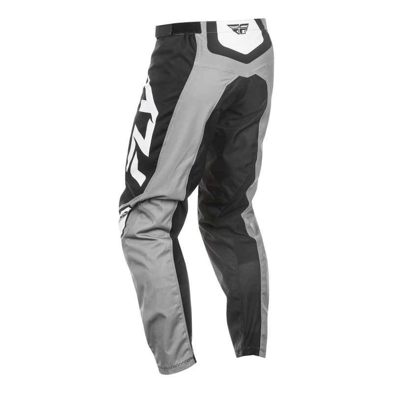 Pantaloni motocross FLY Racing F-16 gri-negru-alb