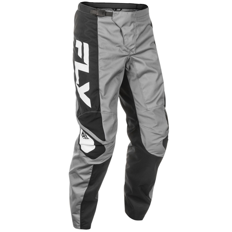 Pantaloni motocross FLY Racing F-16 gri-negru-alb