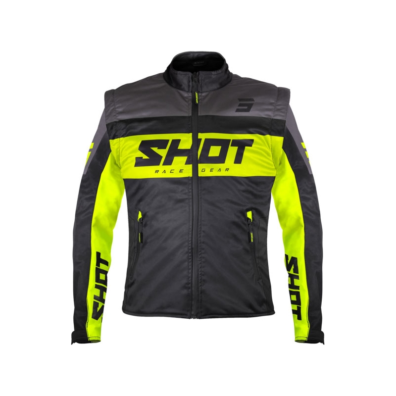 Jachetă Softshell Shot Softshell Lite negru-galben-fluo