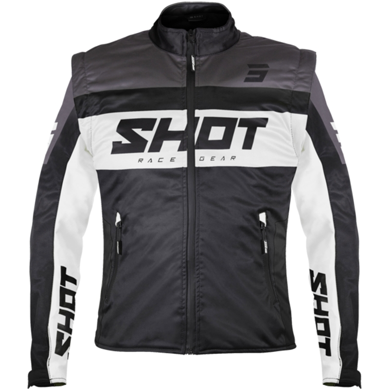 Jachetă Softshell Shot Softshell Lite negru și alb