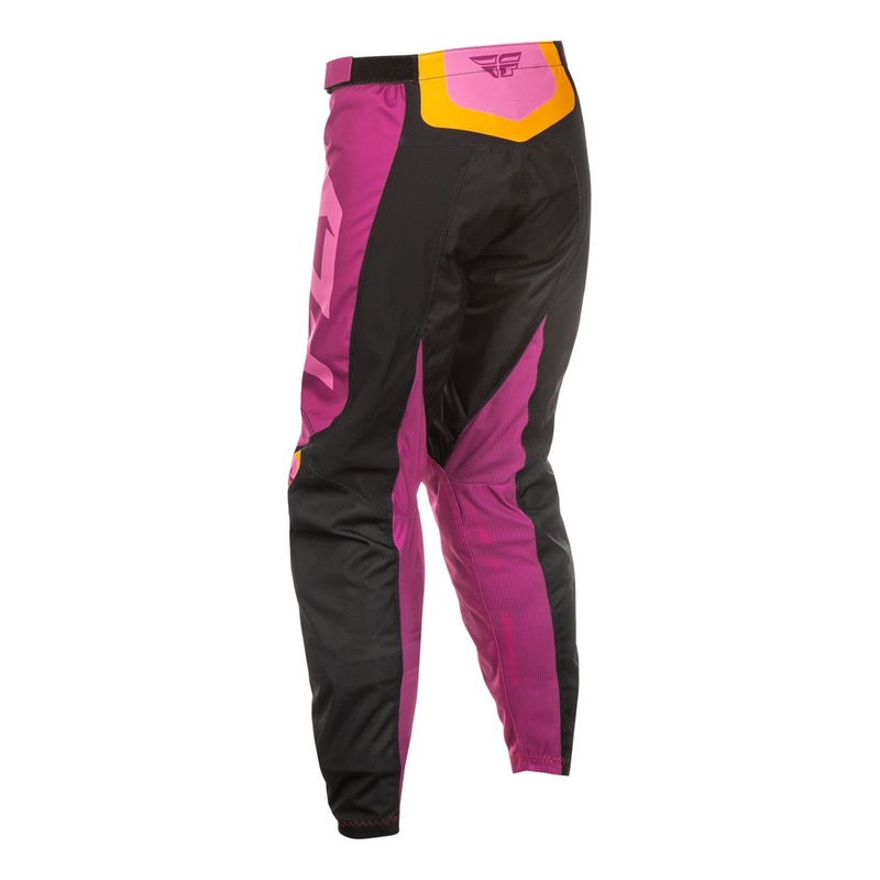 Pantaloni motocross dama FLY Racing F-16 negru-galben