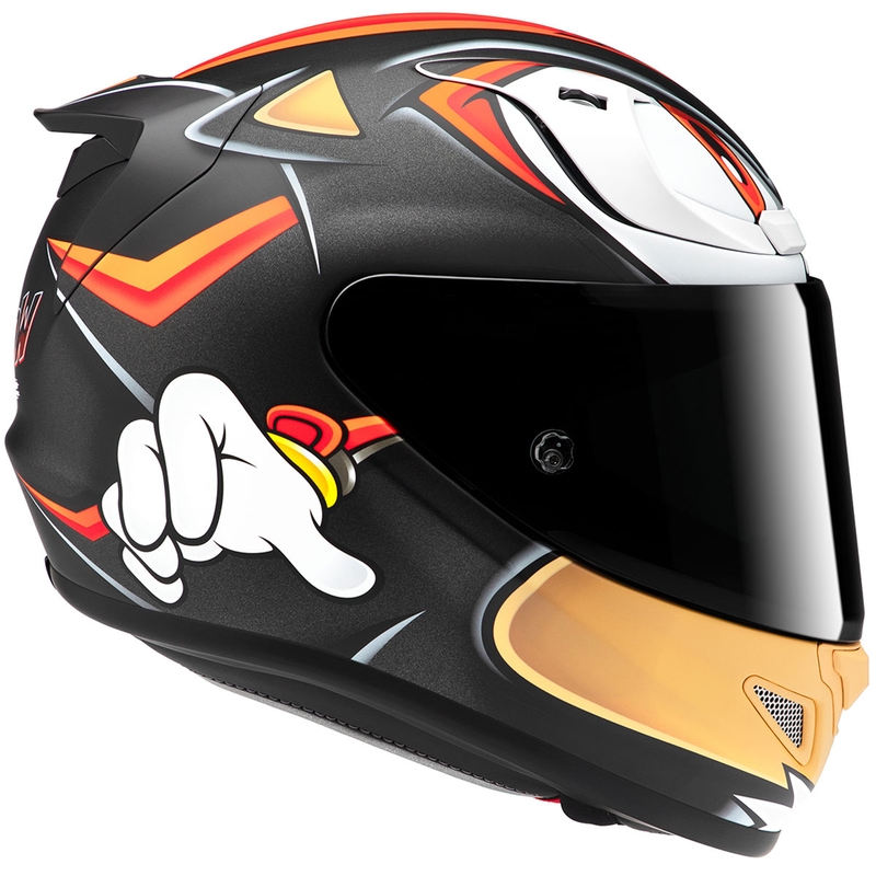 Cască moto integrală HJC RPHA 12 Shadow The Hedgehog MC1SF Negru-Roșu-Portocaliu lichidare