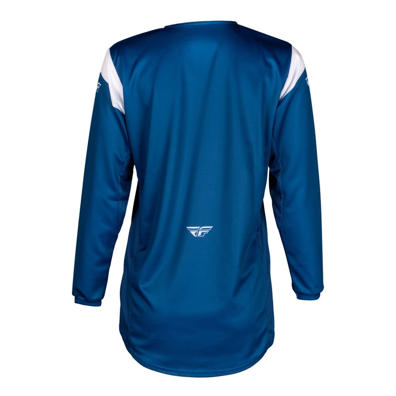 Tricou motocross copii FLY Racing Kinetic Stoke albastru-alb