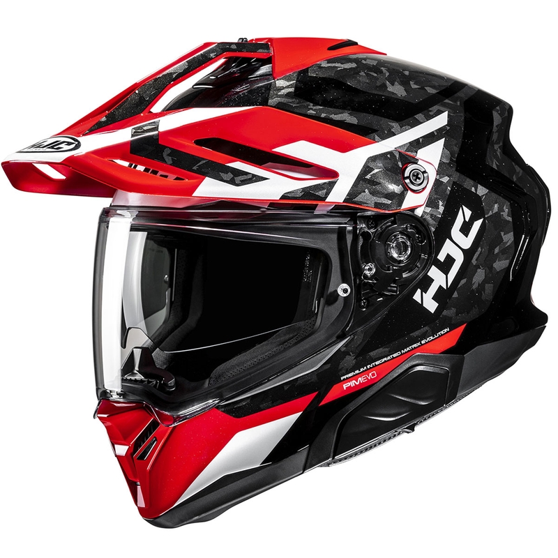 Cască de motocicletă enduro HJC RPHA 60 Dakar MC1 negru-roșu