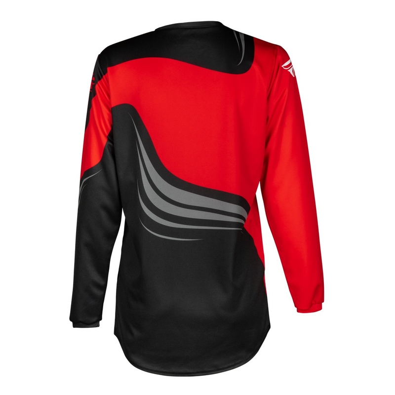 Tricou motocross copii FLY Racing F-16 negru-rosu-alb
