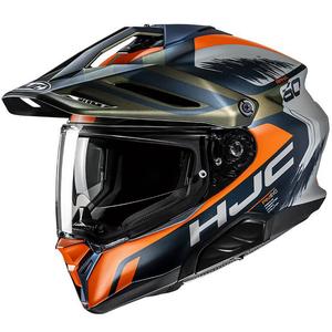 Casca moto enduro HJC RPHA 60 Quid MC47SF albastru-gri-portocaliu