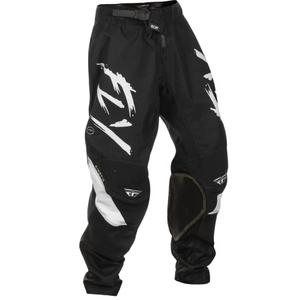 Pantaloni motocross copii FLY Racing Kinetic Stoke alb-negru