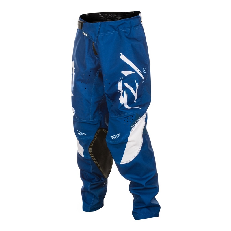 Pantaloni motocross copii FLY Racing Kinetic Stoke albastru-alb