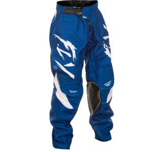 Pantaloni motocross copii FLY Racing Kinetic Stoke albastru-alb