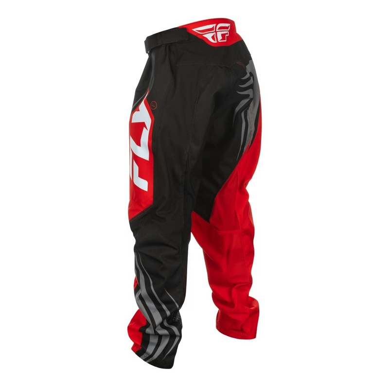 Pantaloni motocross copii FLY Racing F-16 negru-rosu-alb