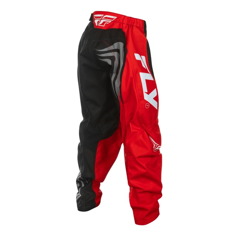 Pantaloni motocross copii FLY Racing F-16 negru-rosu-alb