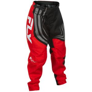 Pantaloni motocross copii FLY Racing F-16 negru-rosu-alb