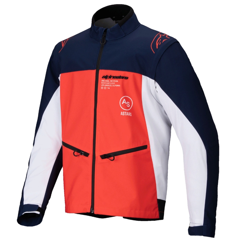Jachetă softshell Alpinestars Lite Dura Softshell albastru-portocaliu-alb