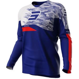 Tricou motocross pentru copii Shot Matrix albastru lichidare