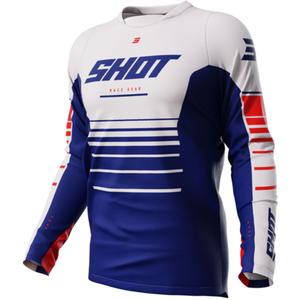 Tricoul de motocros Shot Devo Peak albastru lichidare
