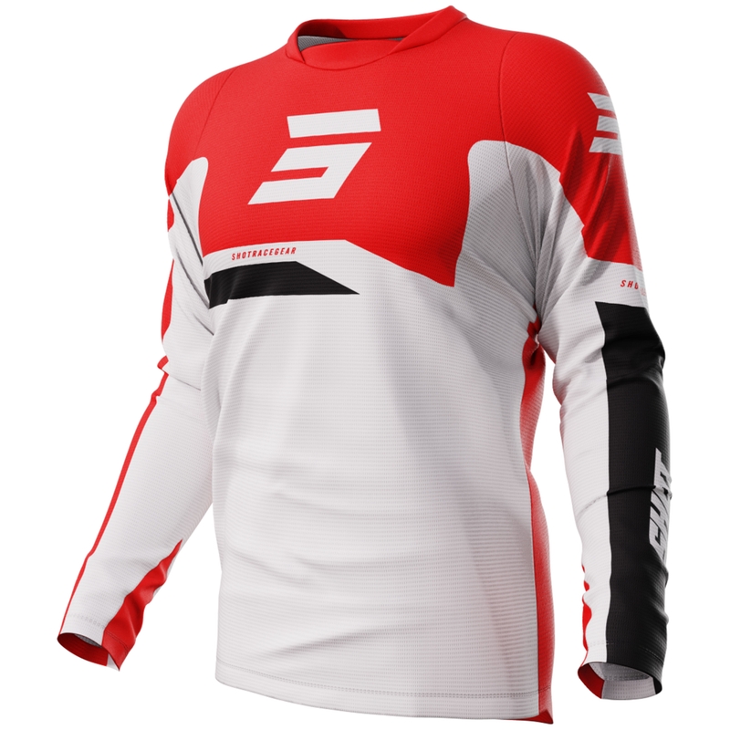 Tricou motocross Shot Devo Star roșu lichidare