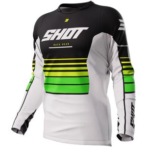 Tricou motocross Shot Devo Peak verde lichidare