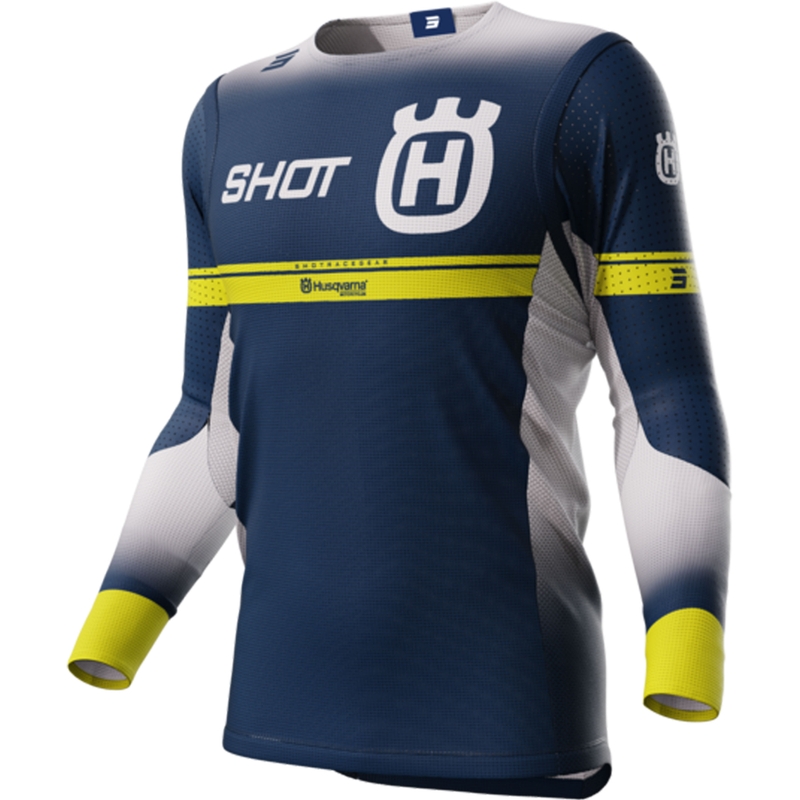 Tricou Motocross Shot Aerolite Husqvarna LE albastru vânzare lichidare