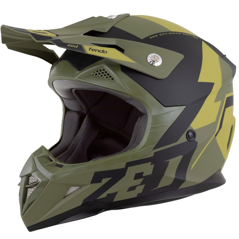 Casca motocross ZED X1.9 Tendo verde inchis-verde deschis