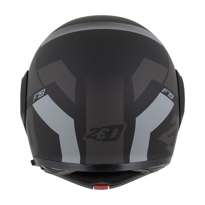 Casca de motocicleta rabatabila ZED F19 negru-gri mat