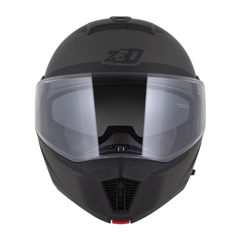 Casca de motocicleta rabatabila ZED F19 negru-gri mat