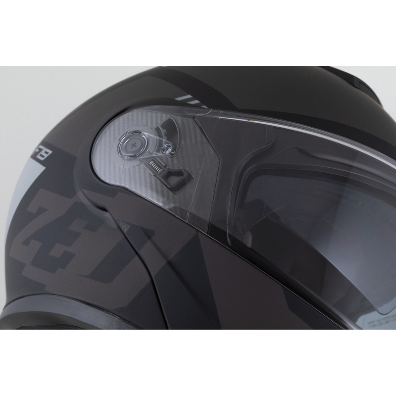 Casca de motocicleta rabatabila ZED F19 negru-gri mat