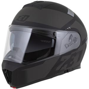 Casca de motocicleta rabatabila ZED F19 negru-gri mat