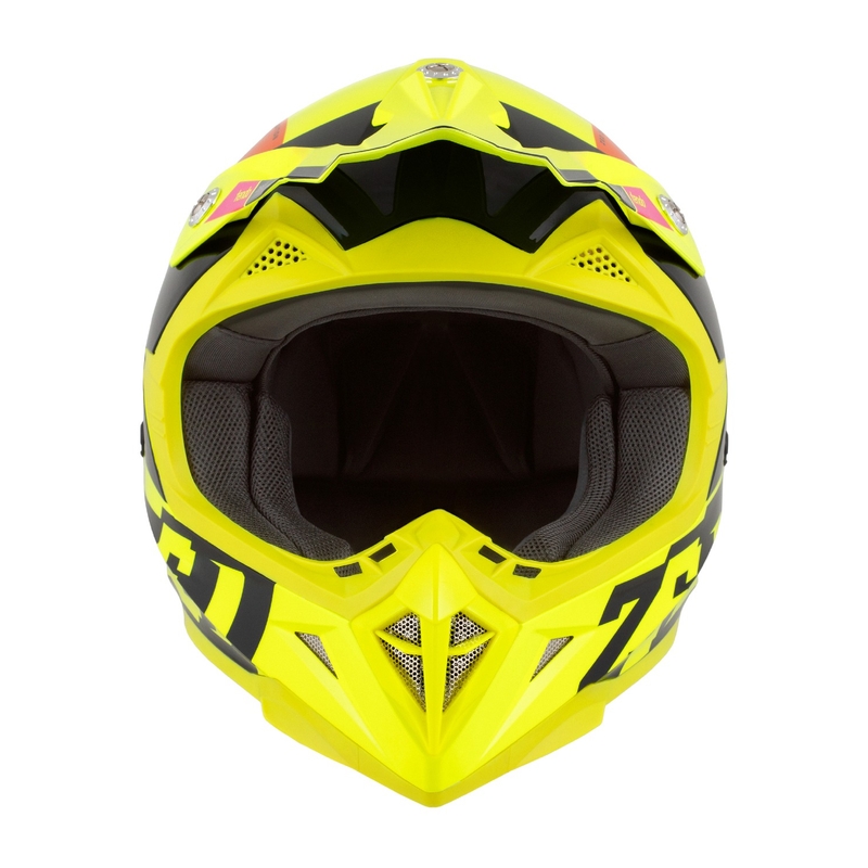 Casca motocross copii ZED X1.9 Tendo galben fluo-roz-portocaliu-negru