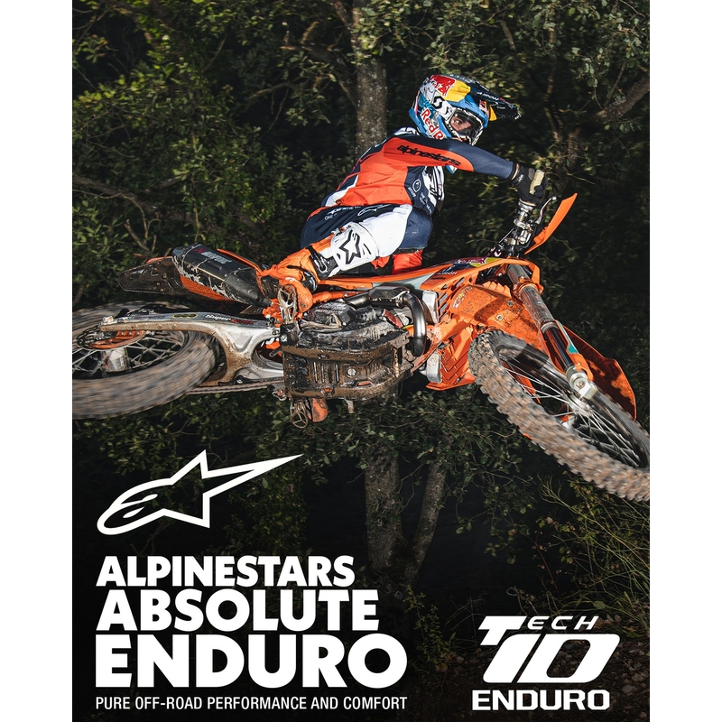 Cizme moto Alpinestars Tech 10 Enduro portocaliu fluo-negru-alb
