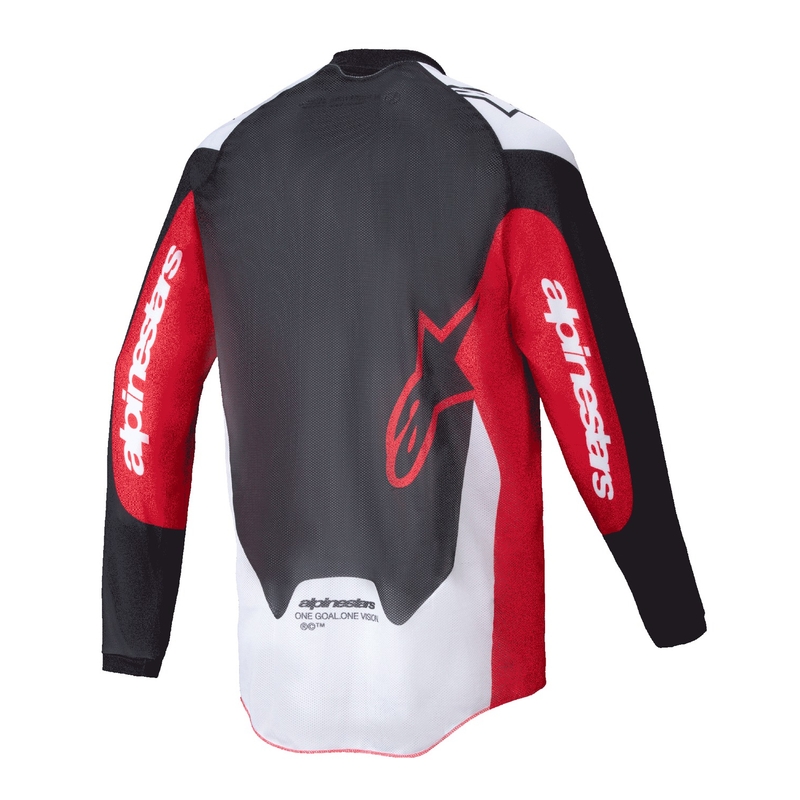 Tricou motocross Alpinestars PRO-Dura negru-rosu-alb