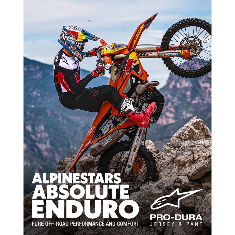 Tricou motocross Alpinestars PRO-Dura negru-rosu-alb