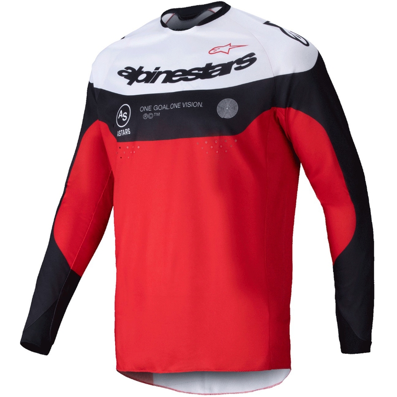 Tricou motocross Alpinestars PRO-Dura negru-rosu-alb