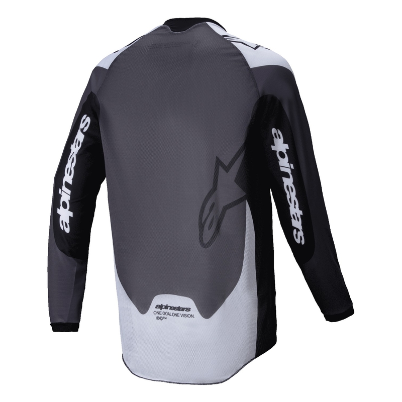 Tricou motocross Alpinestars PRO-Dura alb-negru
