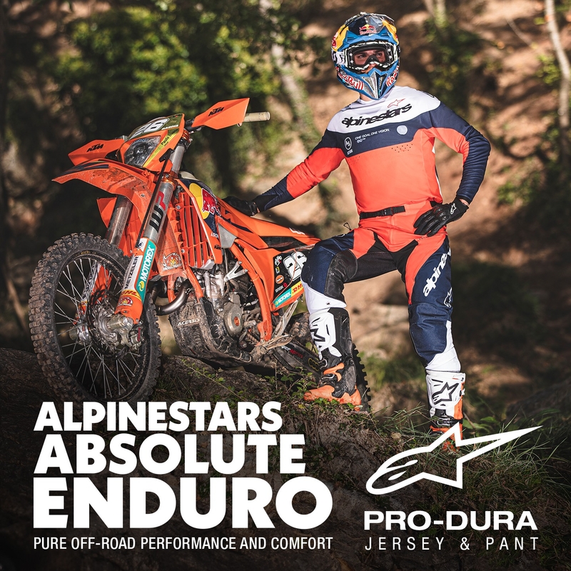 Tricou motocross Alpinestars PRO-Dura albastru-portocaliu-alb