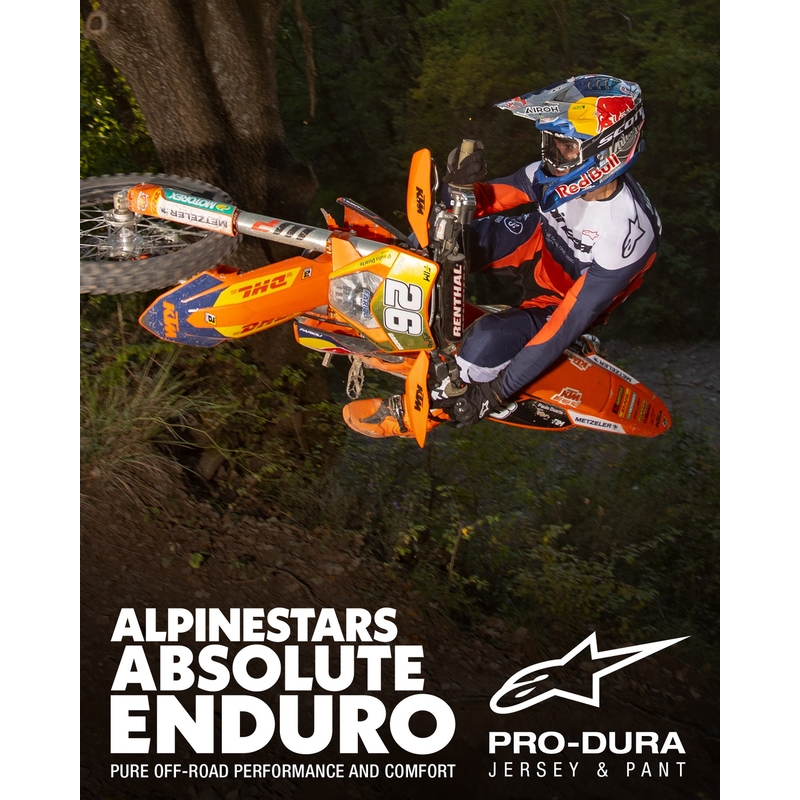 Tricou motocross Alpinestars PRO-Dura albastru-portocaliu-alb