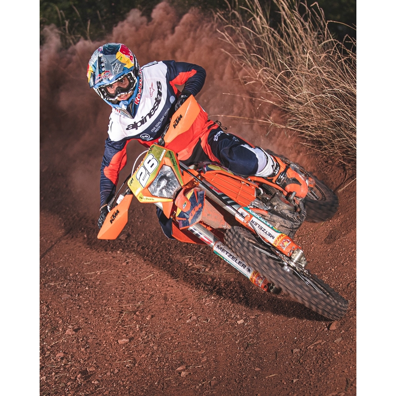 Tricou motocross Alpinestars PRO-Dura albastru-portocaliu-alb