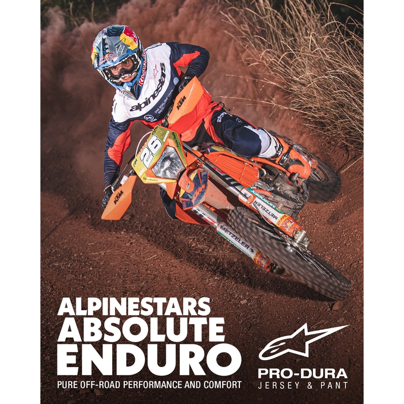 Tricou motocross Alpinestars PRO-Dura albastru-portocaliu-alb