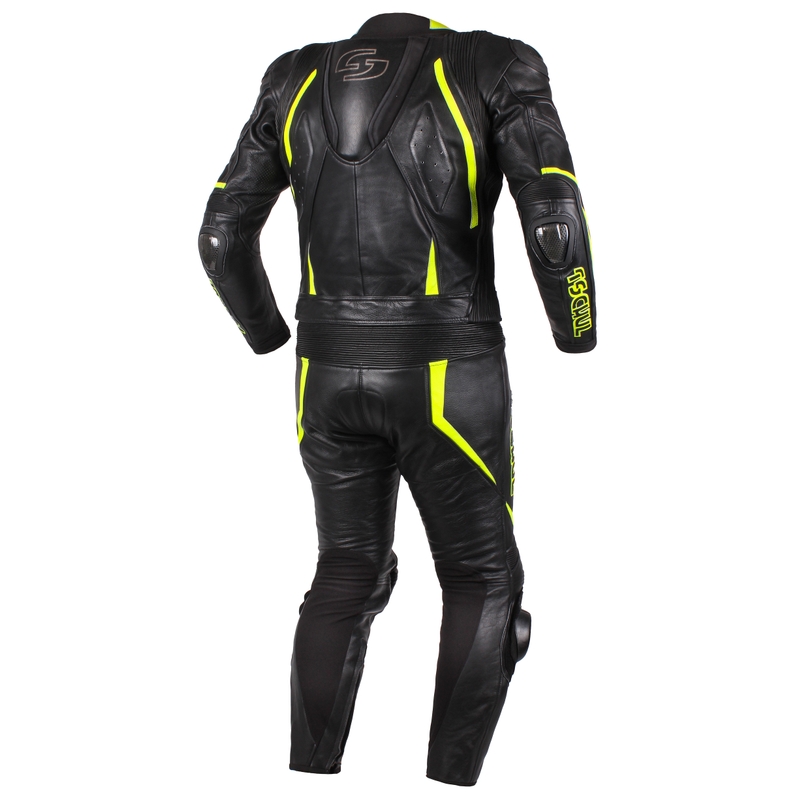 Pantaloni Tschul 535 negru-galben-fluo pentru bărbați výprodej lichidare