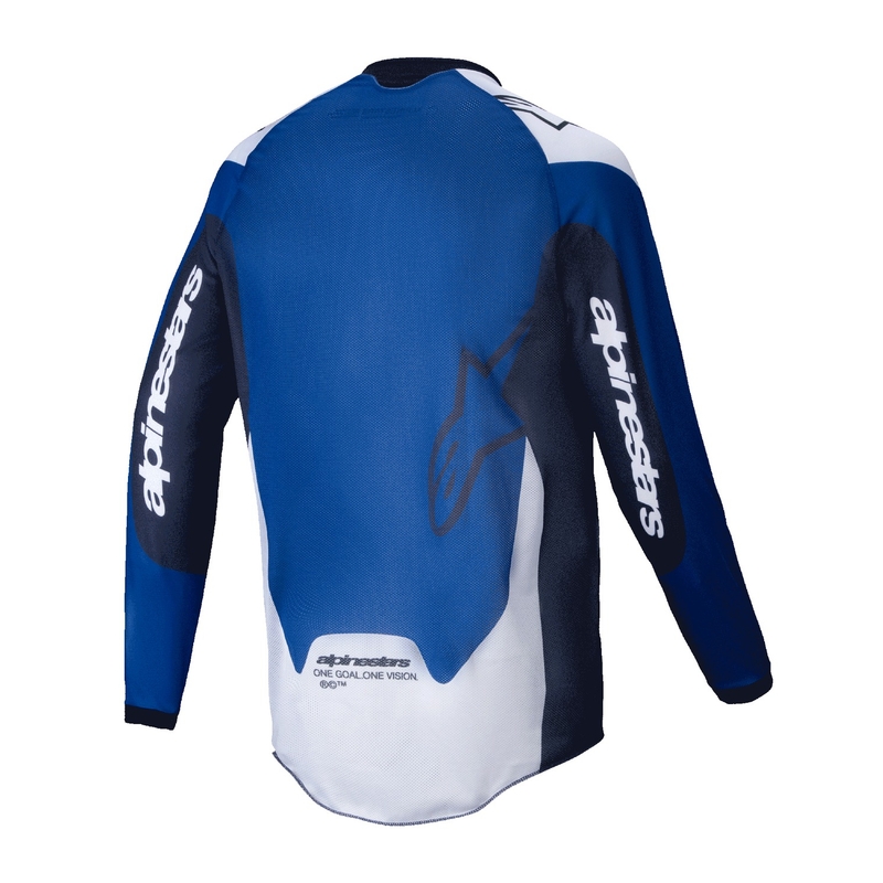 Tricou motocross Alpinestars PRO-Dura alb-albastru
