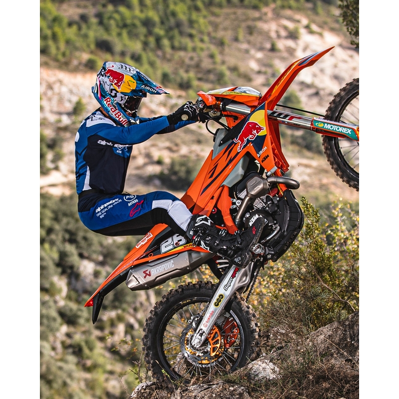 Tricou motocross Alpinestars PRO-Dura alb-albastru