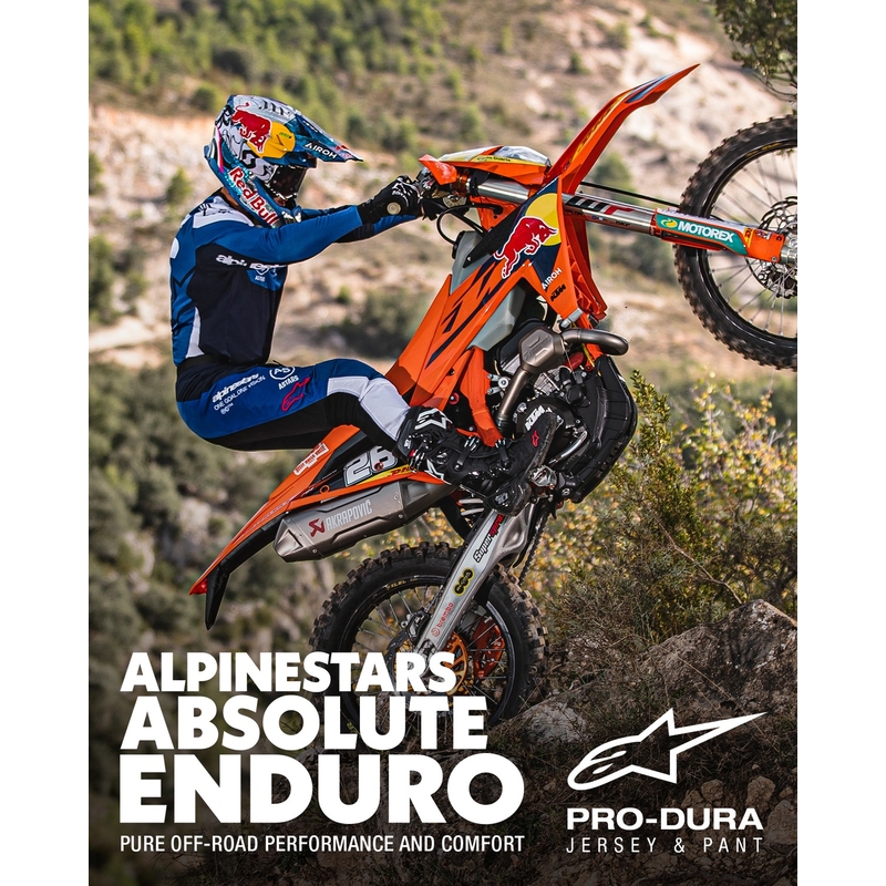 Tricou motocross Alpinestars PRO-Dura alb-albastru