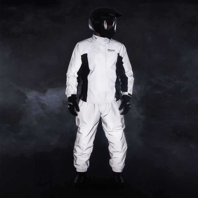 Pantaloni impermeabili Oxford Rain Seal, gri reflectorizant