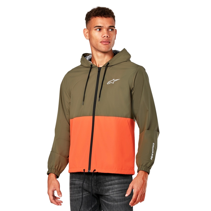 Jachetă Alpinestars Speeded Windbreaker verde-portocaliu
