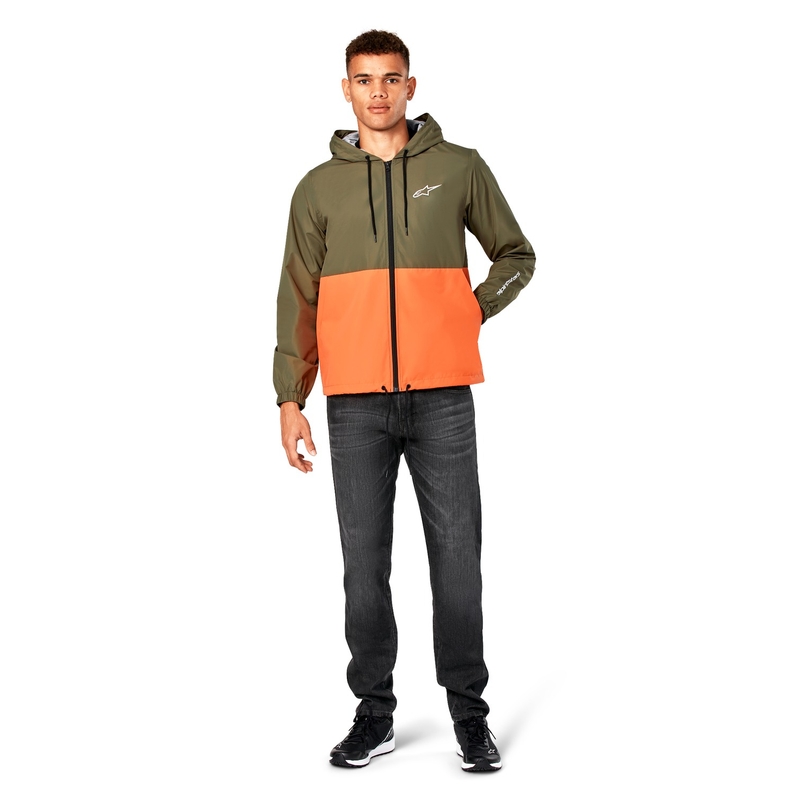 Jachetă Alpinestars Speeded Windbreaker verde-portocaliu