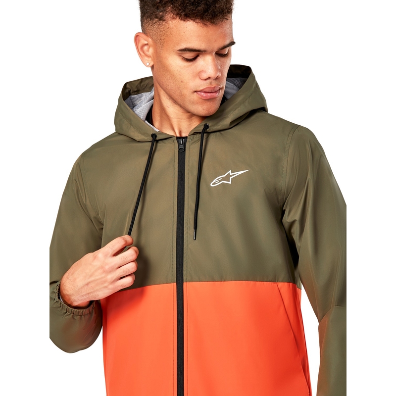 Jachetă Alpinestars Speeded Windbreaker verde-portocaliu
